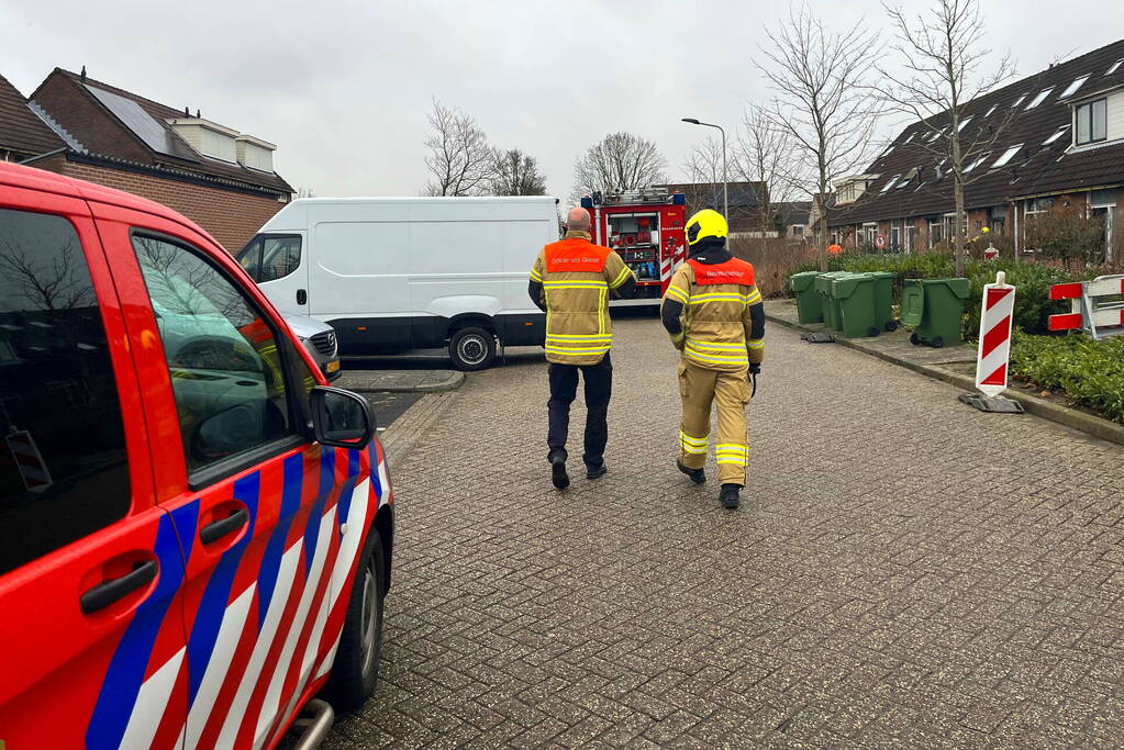 Gasleiding geraakt bij aanleg glasvezel