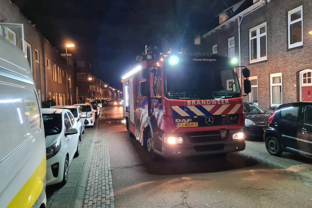 Brand in keuken van woning