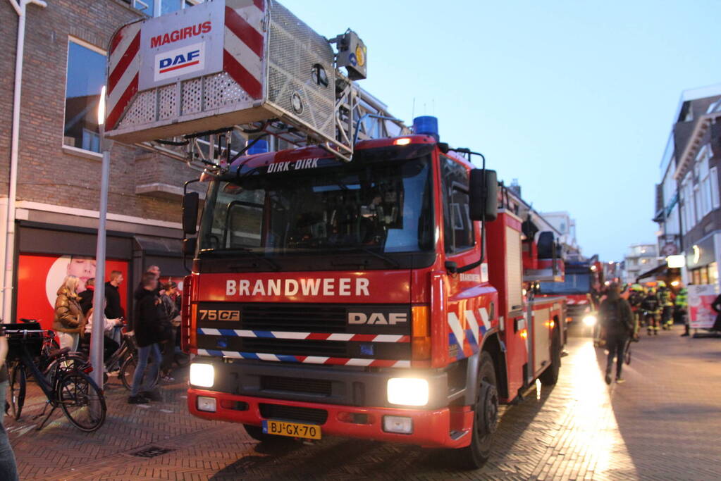 Rookontwikkeling bij brand in Etos