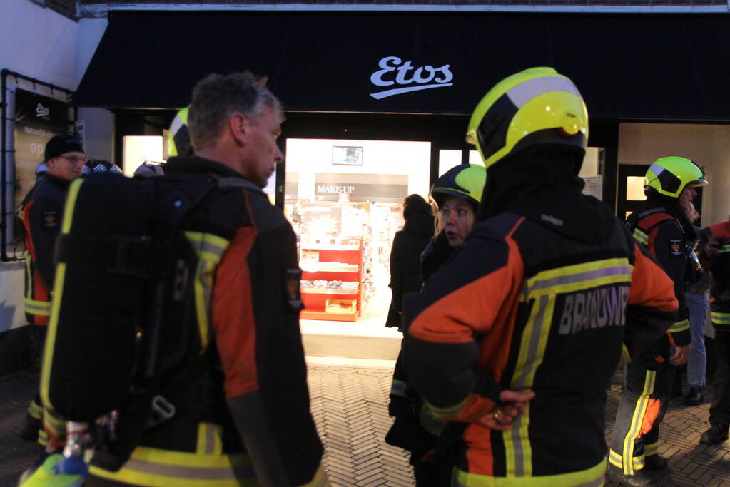 Rookontwikkeling bij brand in Etos