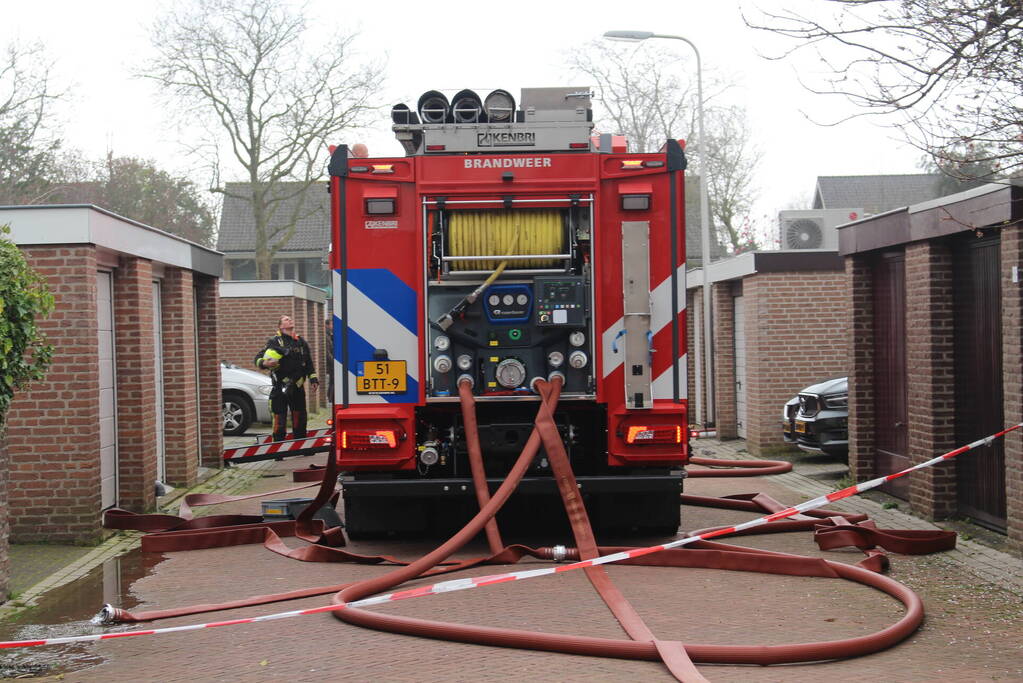 Veel rookontwikkeling bij hevige woningbrand