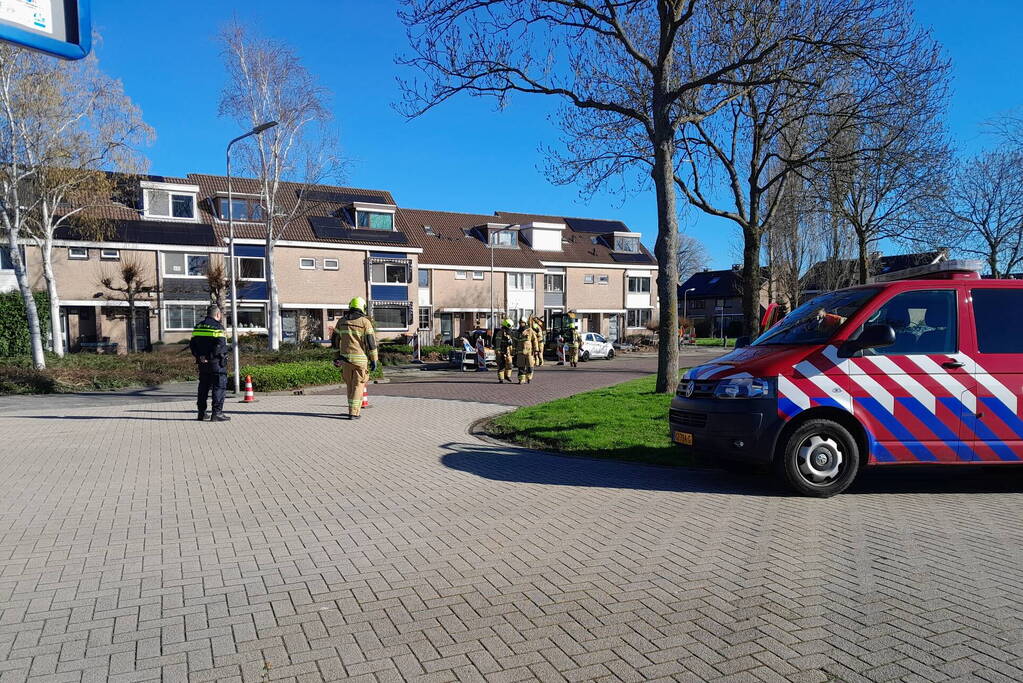 Gasleiding geraakt tijdens graafwerkzaamheden