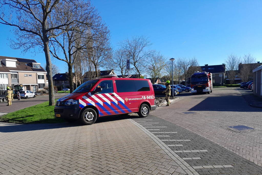 Gasleiding geraakt tijdens graafwerkzaamheden