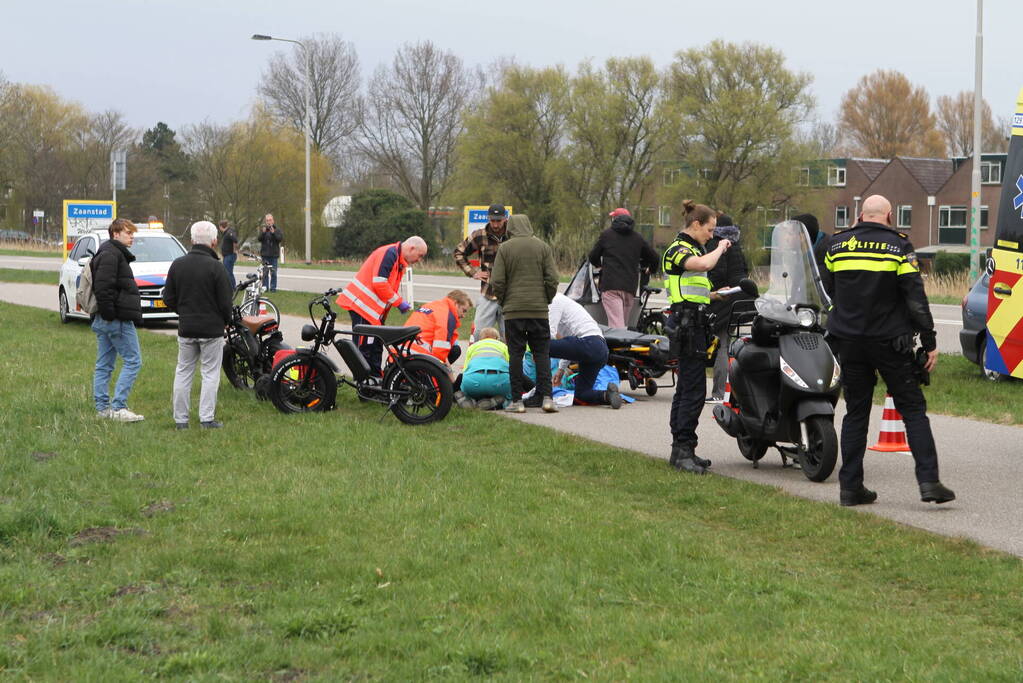 Ernstig aanrijding op fietspad