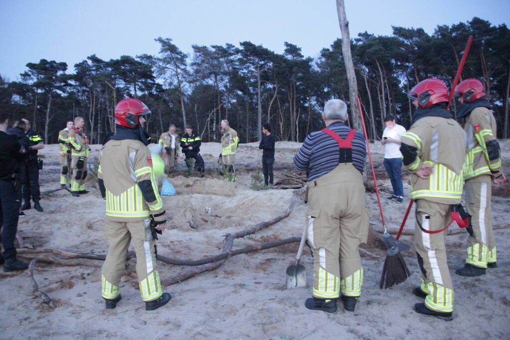 Kampvuur aangezien voor heidebrand