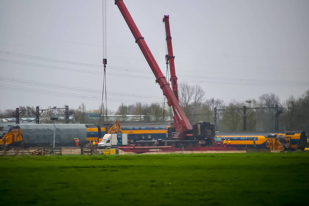 Berging trein uitgesteld vanwege slecht weer