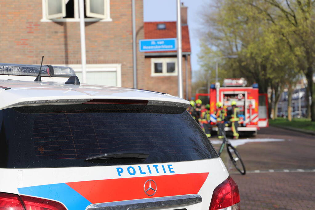 Fietsaccu in brand gevlogen