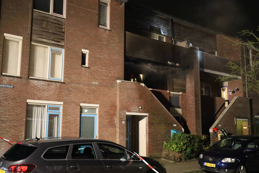 Brand in woning na explosie