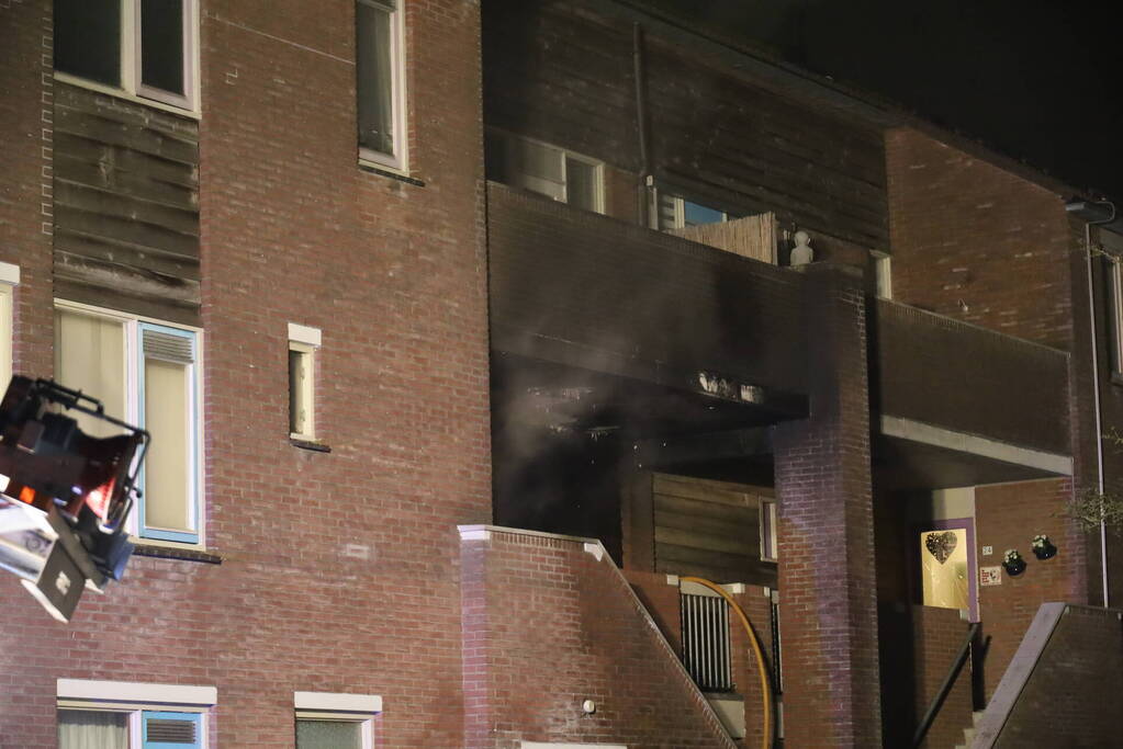 Brand in woning na explosie