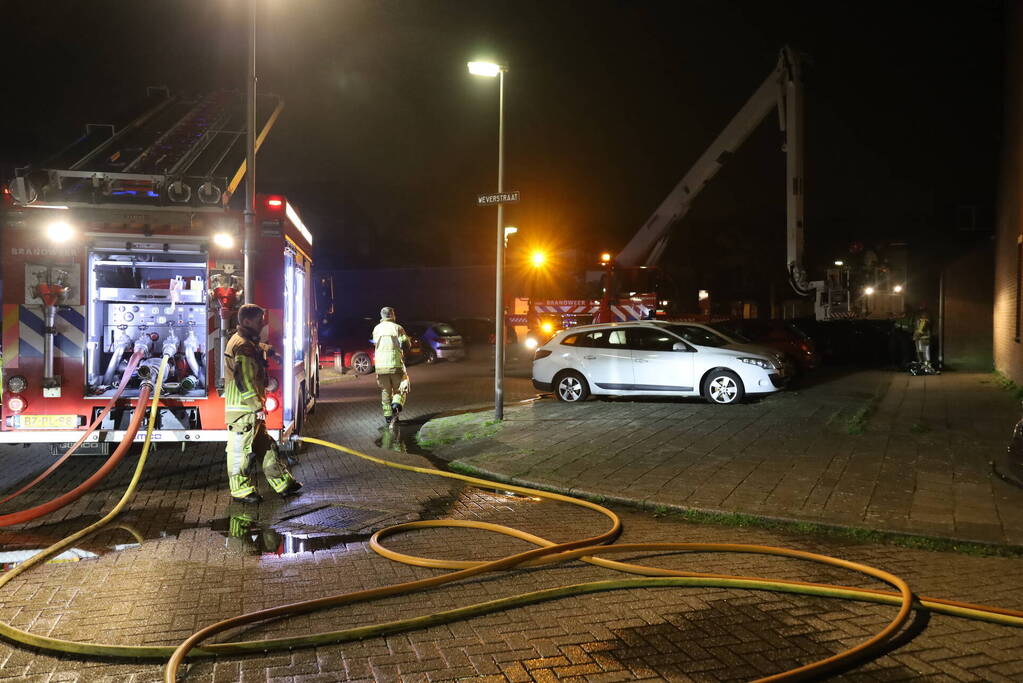 Brand in woning na explosie