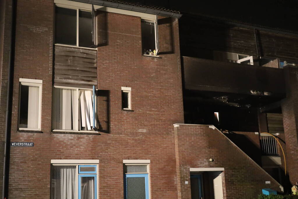 Brand in woning na explosie