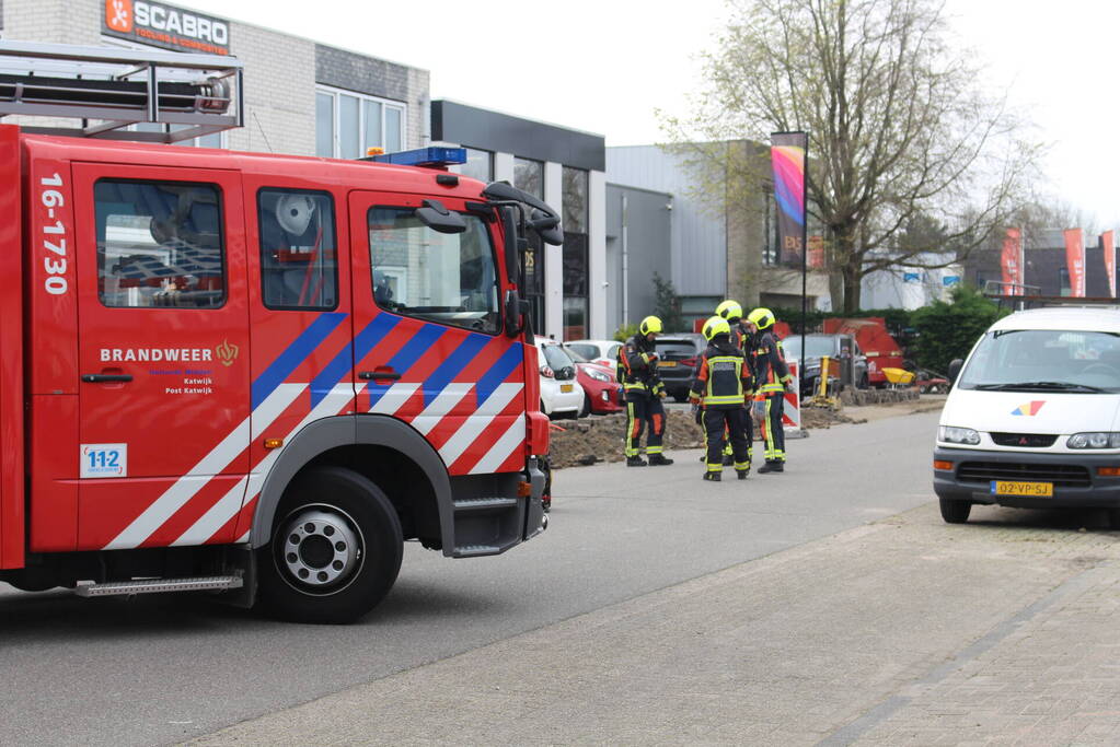 Gasleiding geraakt tijdens graafwerkzaamheden