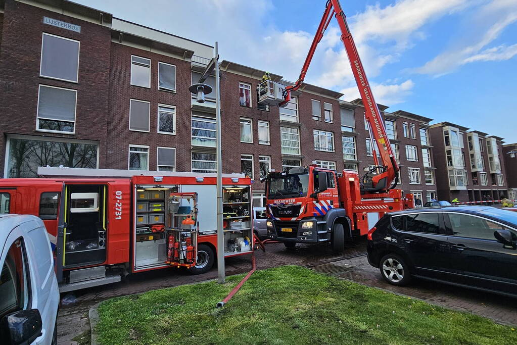 Woningbrand in bovenwoning