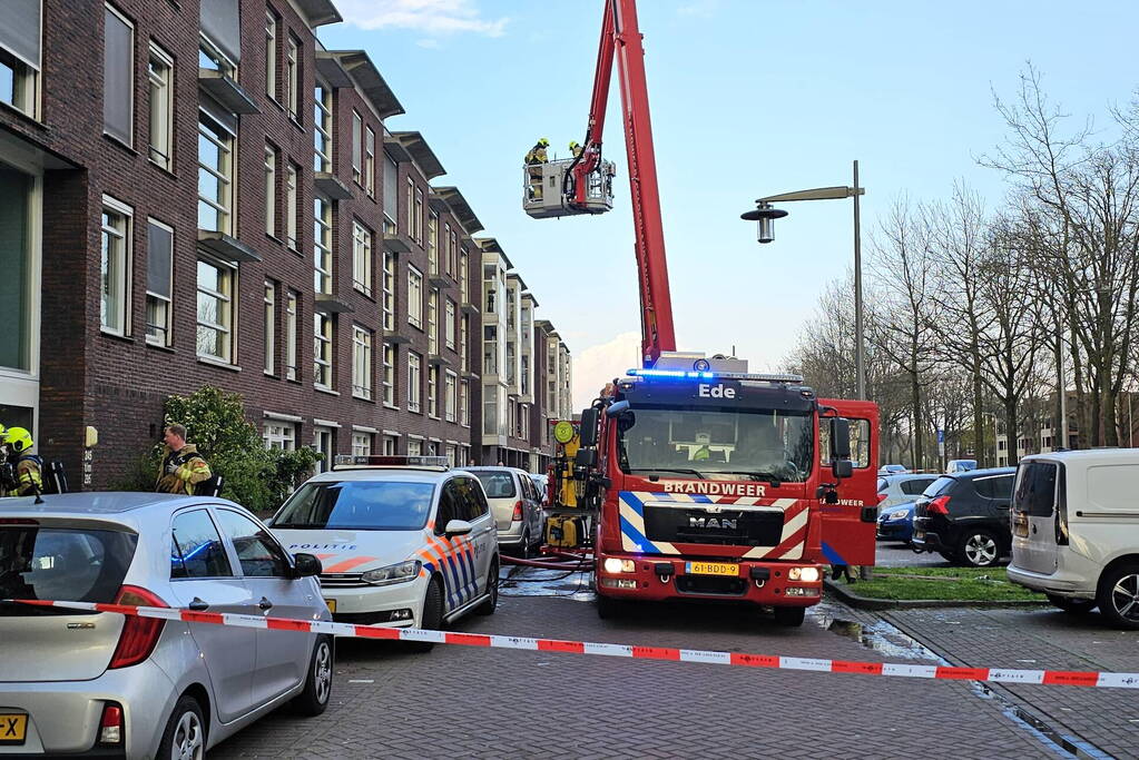 Woningbrand in bovenwoning