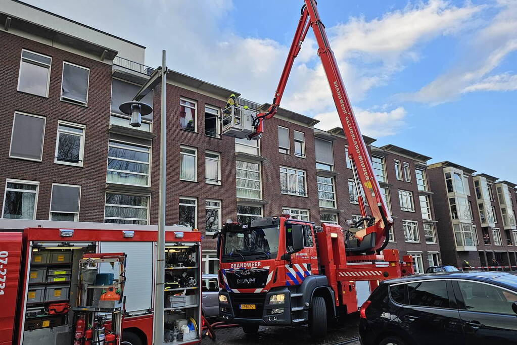 Woningbrand in bovenwoning