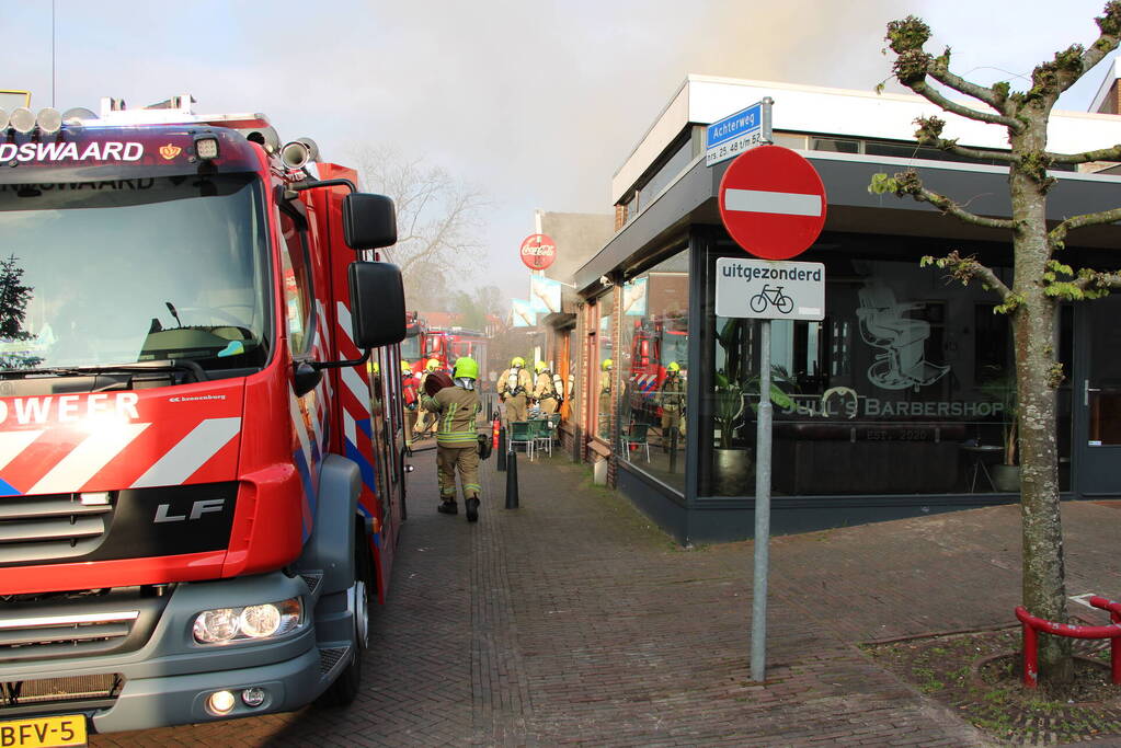 Keukenbrand in snackbar