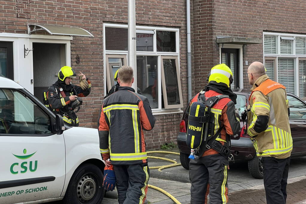 Woning flink beschadigd door brand