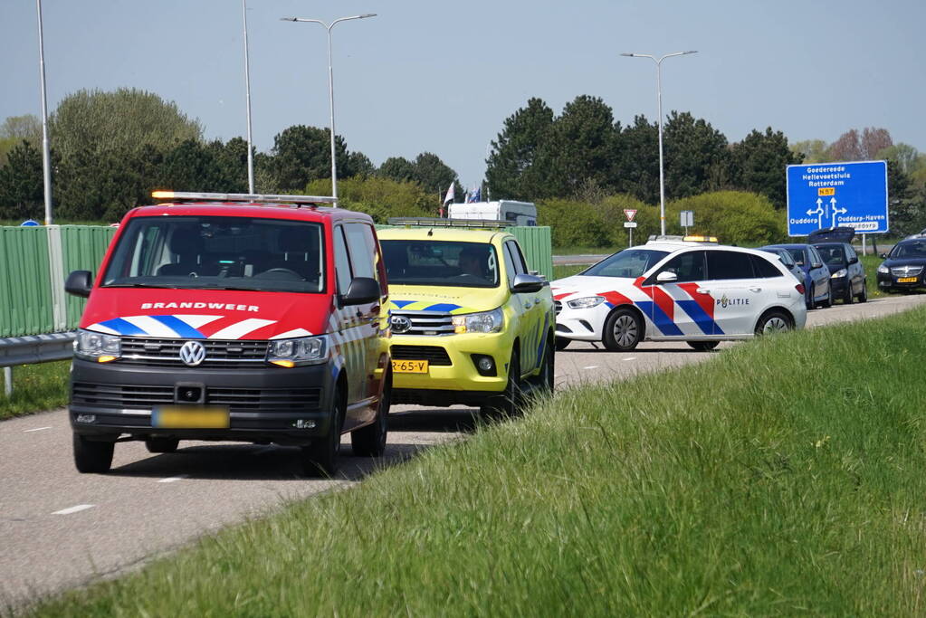 Motorrijder gewond bij aanrijding met auto