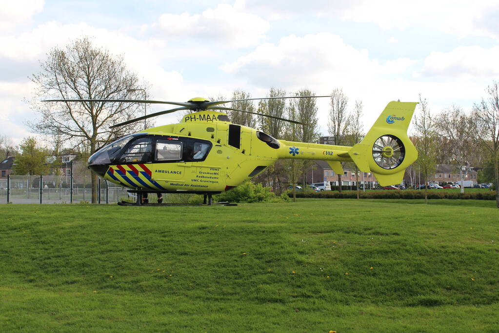 Inzet traumahelikopter trekt veel bekijks