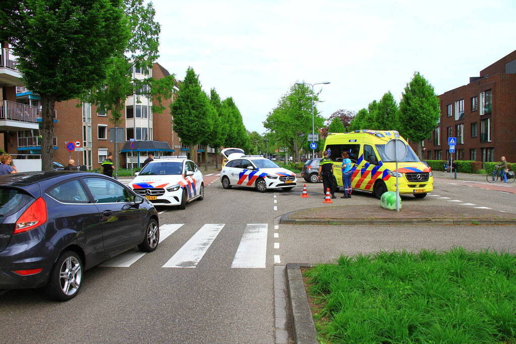 Schade na botsing op kruising