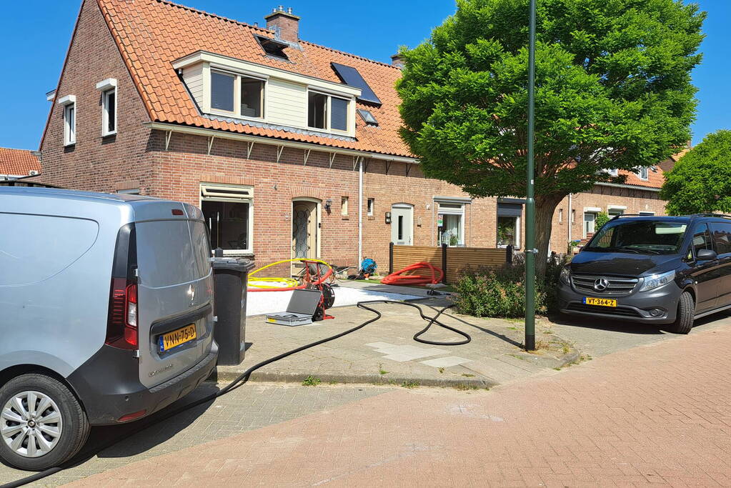 Gaslekkage door boring in meterkast woning