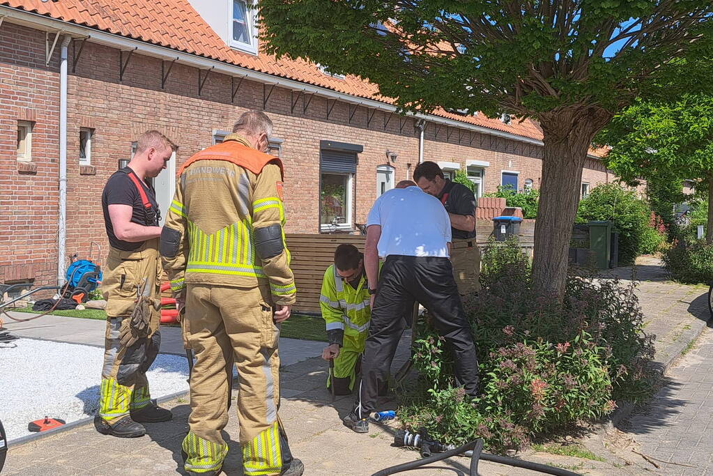 Gaslekkage door boring in meterkast woning