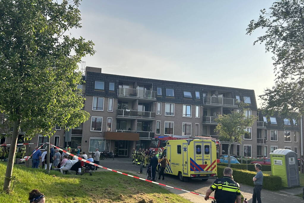 Appartementencomplex ontruimd vanwege hevige brand