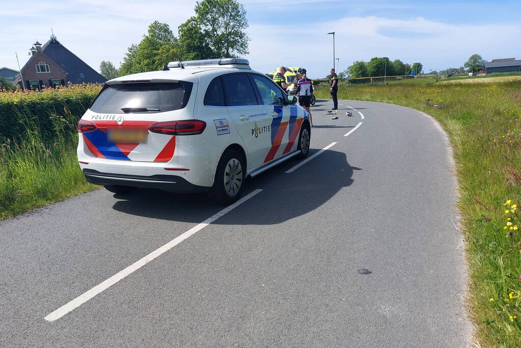 Wielrenner gewond bij aanrijding met scooter