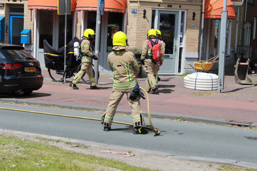 Werkzaamheden verstoord door gaslekkage