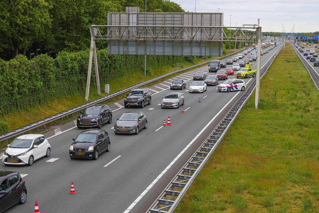 Veel schade bij kettingbotsing