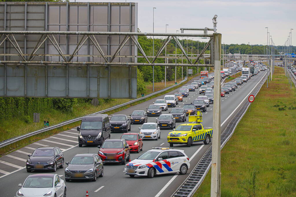 Veel schade bij kettingbotsing