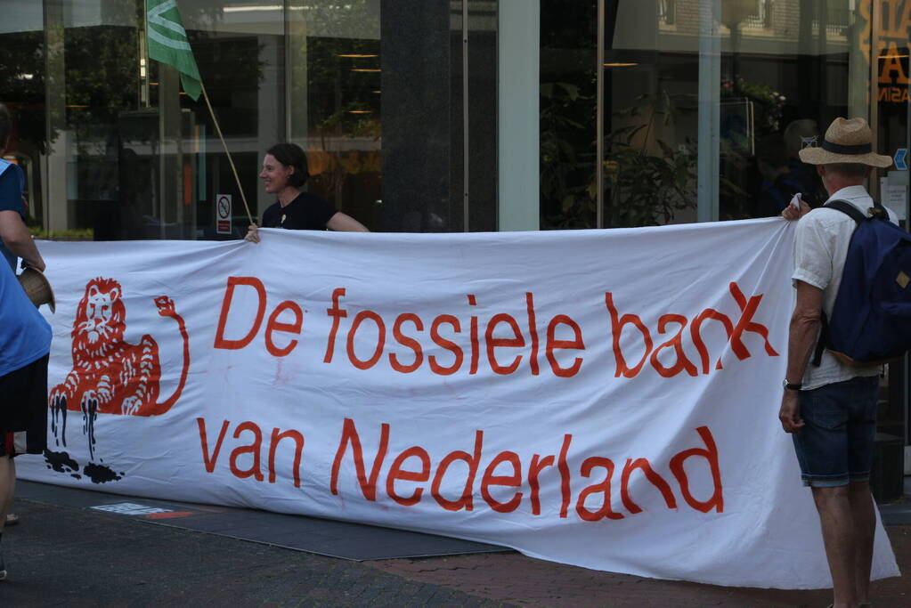 Demonstratie bij ING bank