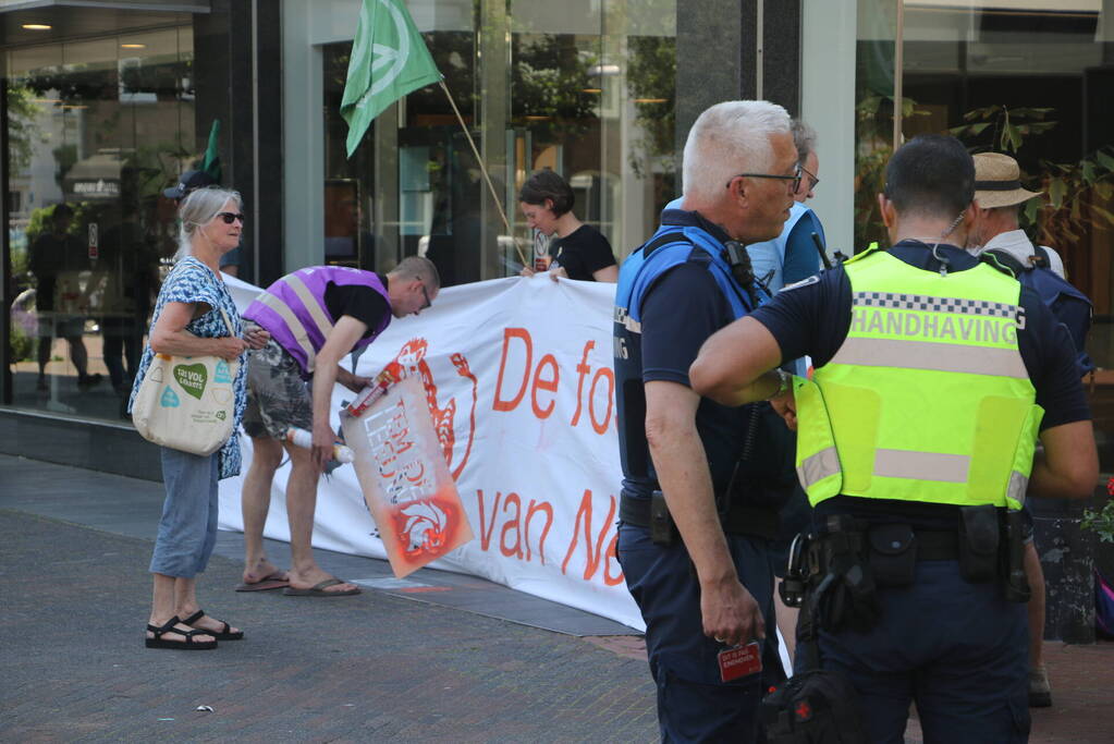 Demonstratie bij ING bank