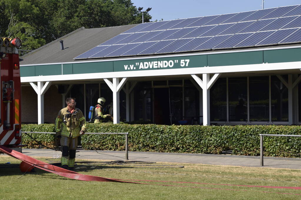 Uitslaande brand in kantine van voetbalvereniging