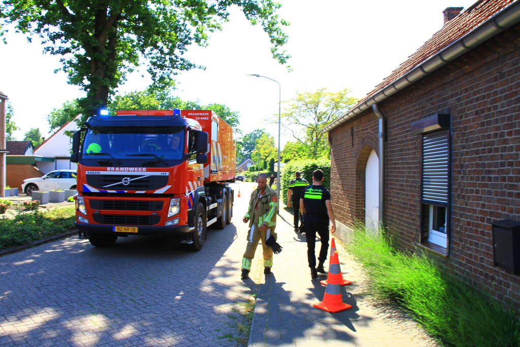 Bewoner voorkomt brand in achtertuin