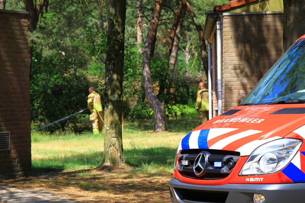 Stuk natuur in brand op vakantiepark