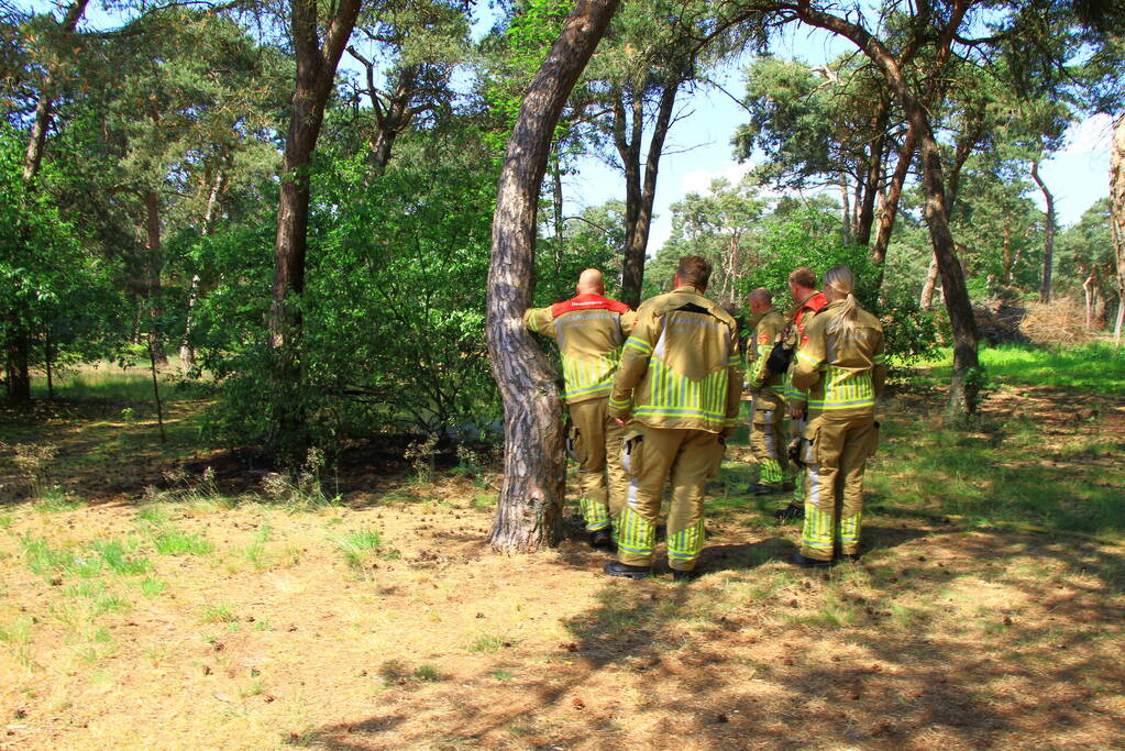 Stuk natuur in brand op vakantiepark