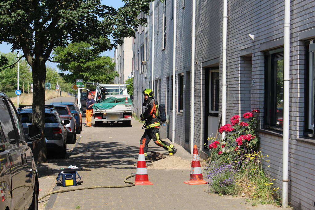 Gaslekkage ontstaan door werkzaamheden