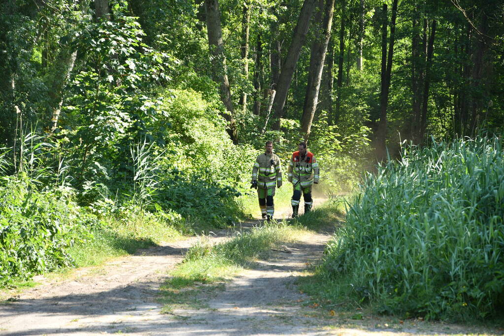 Brand in bosgebied