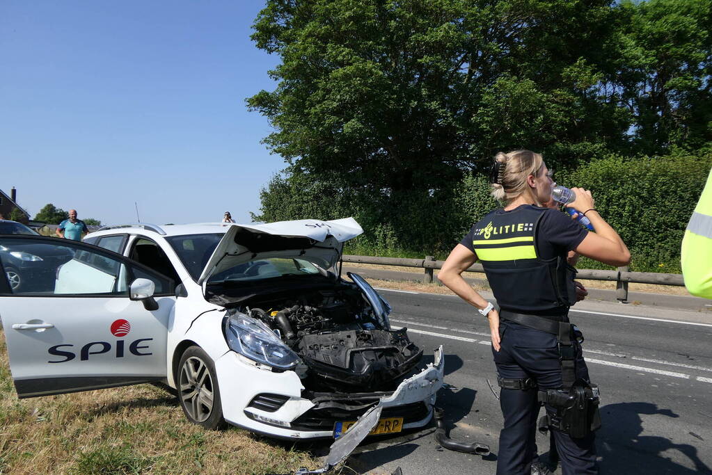 Drie gewonden bij kettingbotsing