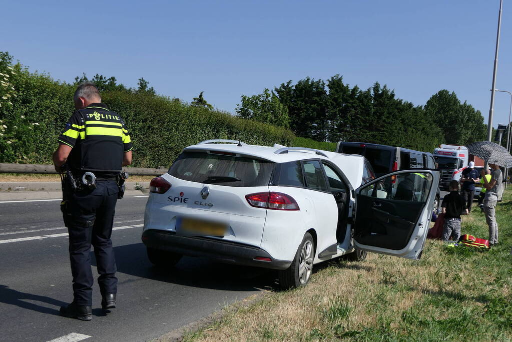 Drie gewonden bij kettingbotsing