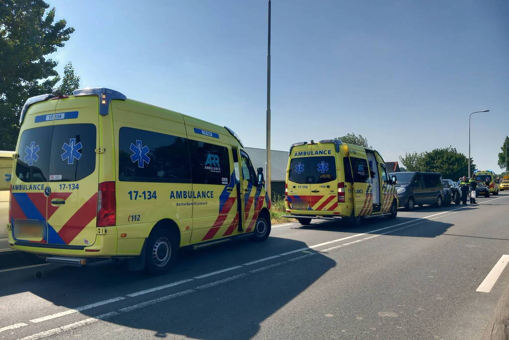 Drie gewonden bij kettingbotsing