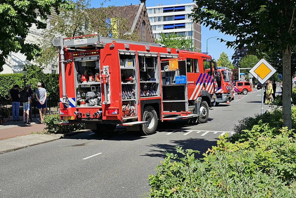 Brand in isolatie van dak