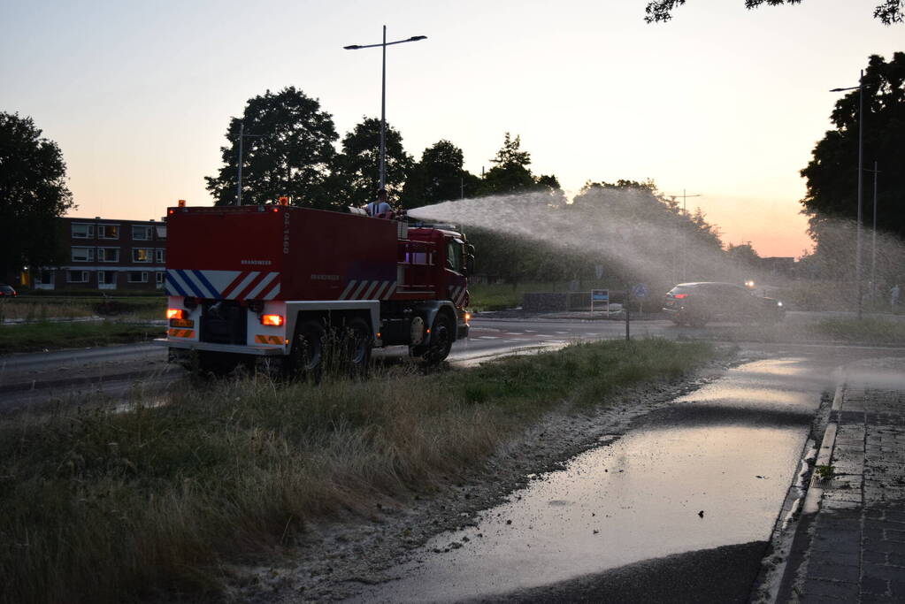 Opnieuw buitenbrand recht tegenover brandweerkazerne