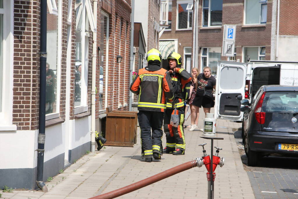 Brand in spuimuur tijdens werkzaamheden