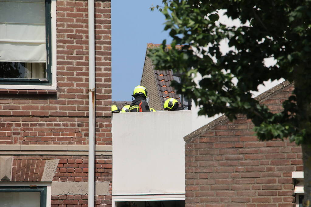 Brand in spuimuur tijdens werkzaamheden