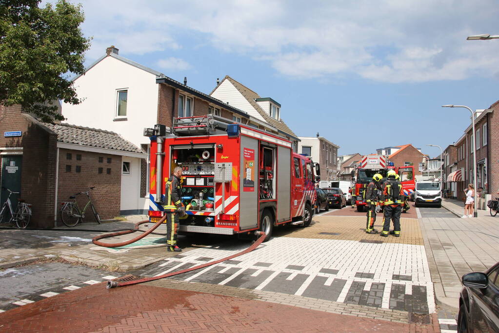 Brand in spuimuur tijdens werkzaamheden