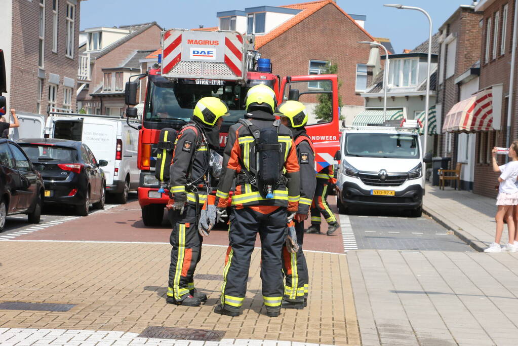 Brand in spuimuur tijdens werkzaamheden