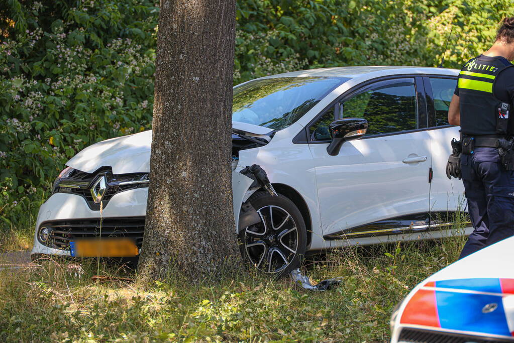 Automobilist botst tegen boom