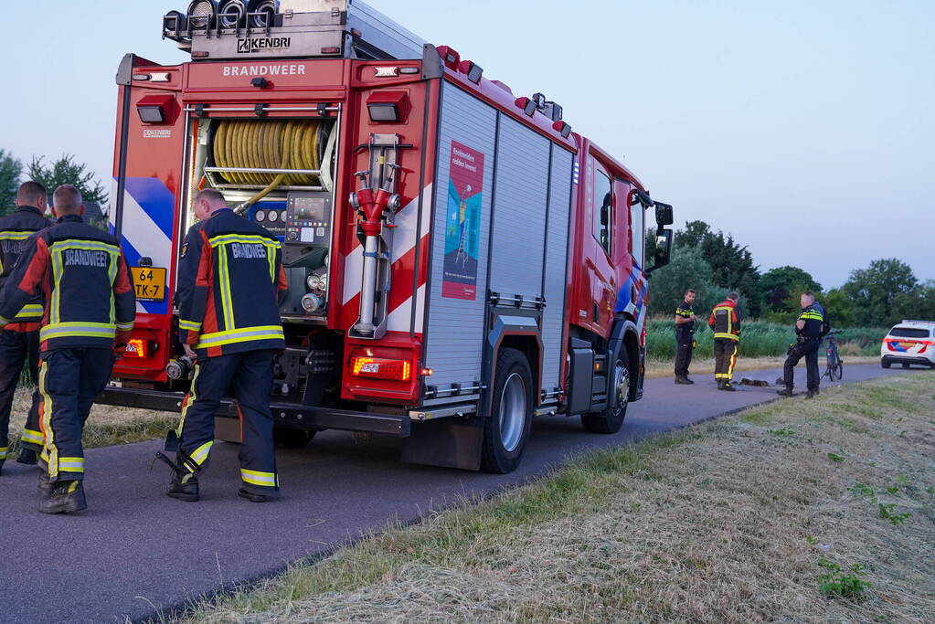 Afval in brand snel geblust